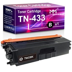 mm much & more compatible toner cartridge replacement for brother tn433 tn-433 tn433bk used in hl l8260cdw l8360cdw l8360cdwt dcp l8410cdw l8610cdw l8690cdw l8900cdw printers (1-pack, black)