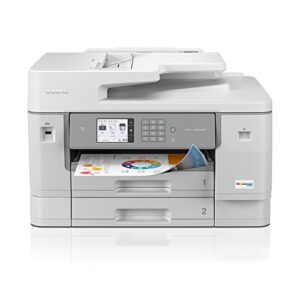 brother mfc-j6955dw inkvestment -tank color inkjet all-in-one printer with wireless, duplex printing, 11” x 17” scan glass and up to 1-year of ink in-box