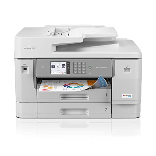 Brother MFC-J6955DW INKvestment -Tank Color Inkjet All-in-One Printer with Wireless, Duplex Printing, 11” x 17” Scan Glass and Up to 1-Year of Ink in-Box