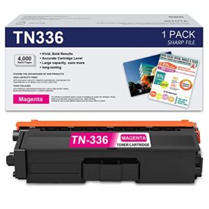 tn336 tn-336 magenta high yield toner cartridge tn336m compatible replacement for brother tn336 tn331 hl-l8350cdw hl-4150cdn hl-l8350cdwt mfc-l8850cdw mfc-9970cdw printer, 1 magenta