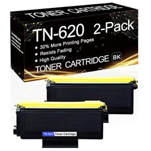 2 pack tn-620 black tn620 high-yield toner compatible toner cartridge replacement for brother hl-5240 hl-5250dnt hl-5270dn hl-5250dn mfc-8370 mfc-8460n mfc-8670dn dcp-8060 dcp-8065dn printers.