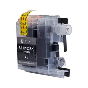 HGZ 4 Pack LC103XL Ink Cartridge Replacement for LC103 MFC-J245 MFC-J285DW MFC-J450DW MFC-J475DW MFC-J650DW MFC-J870DW MFC-J875DW Printer (4 Black)