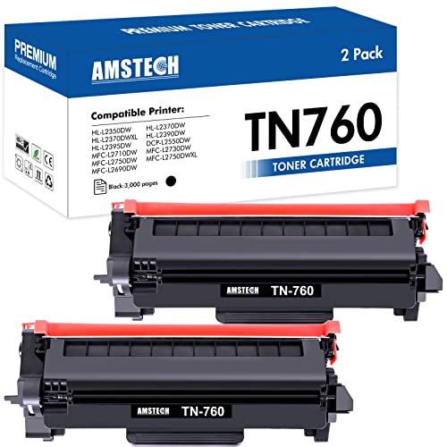 TN-760 TN760 TN-730 TN730 Toner for Brother Printer Compatible Replacement for Brother TN760 TN730 TN 760 730 TN-730 TN-730/TN-760 for HL-L2395DW MFC-L2710DW MFC-L2750DW DCP-L2550DW Printer Cartridge