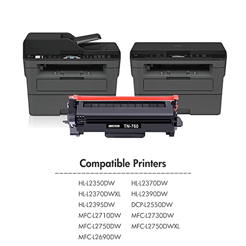 TN-760 TN760 TN-730 TN730 Toner for Brother Printer Compatible Replacement for Brother TN760 TN730 TN 760 730 TN-730 TN-730/TN-760 for HL-L2395DW MFC-L2710DW MFC-L2750DW DCP-L2550DW Printer Cartridge