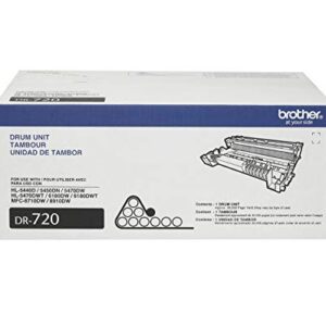 Brother Genuine-Drum Unit, DR720, Seamless Integration, Yields Up to 30,000 Pages, Black