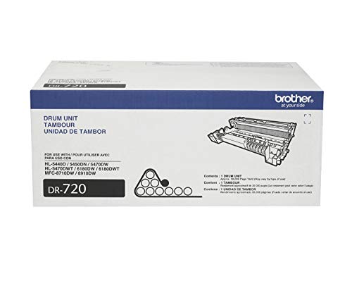 Brother Genuine-Drum Unit, DR720, Seamless Integration, Yields Up to 30,000 Pages, Black