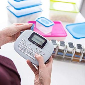 Brother P-Touch, PTM95, Monochrome, Handy Label Maker, 9 Type Styles, 8 Deco Mode Patterns, Navy Blue, Blue Gray