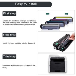 MYSS [4-Pack,1BK+1C+1Y+1M] TN-221 TN-221BK TN-221C TN-221Y TN-221M Toner Cartridge Compatible TN221 Toner Replacement for Brother HL-3180CDW MFC-9340CDW DCP-9020CDN Printers Toner Sold by MRYMYGS