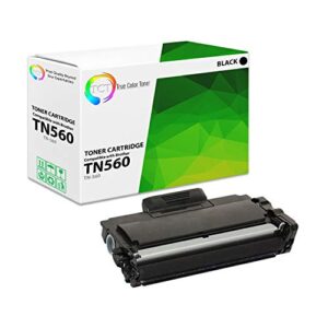 tct premium compatible toner cartridge replacement for brother tn-560 tn560 black high yield works with brother hl-1650 1650n 1850 5040 5050 5070, mfc-8420 printers (7,000 pages)