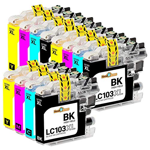 Houseoftoners Compatible Ink Cartridge Replacement for Brother LC103 XL LC 103 for MFC-J450DW MFC-J470DW MFC-J6920DW MFC-J870DW (3B/3C/3M/3Y, 12PK)