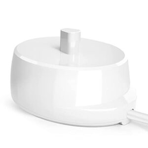 Toothbrush Charger for Oral B, Braun Toothbrush Charger Base Inductive Model 3757 Charger Portable Environmental ABS for Travel Replacement White