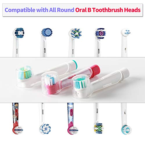 12Pcs Reusable Toothbrush Head Covers Compatible with Oral B Electric Toothbrush Heads for Better Healthy Brushing and Storage in Home and Travel