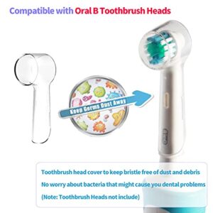 12Pcs Reusable Toothbrush Head Covers Compatible with Oral B Electric Toothbrush Heads for Better Healthy Brushing and Storage in Home and Travel