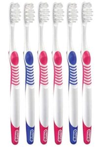oral-b complete battery powered toothbrush for sensitive teeth, 35 extra soft – pack of 6