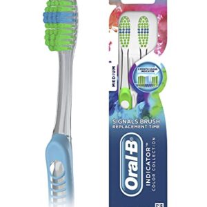 Oral-B Indicator Contour Clean Toothbrushes, Medium, 4 Count, Extra Value Pack (Color May Vary)