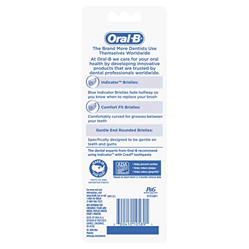 Oral-B Indicator Contour Clean Toothbrushes, Medium, 4 Count, Extra Value Pack (Color May Vary)