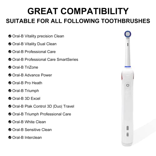 Toothbrush Heads Compatible with Oral B, 8 Pack Professional Electric Toothbrush Replacement Heads Medium Soft Dupont Bristles Precision Clean Brush Heads Refills