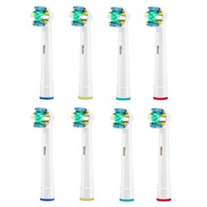 etrhtec toothbrush replacement heads refill for oral-b electric toothbrush pro 1000 pro 3000 pro 5000 pro 7000 vitality floss action,8 count with covers