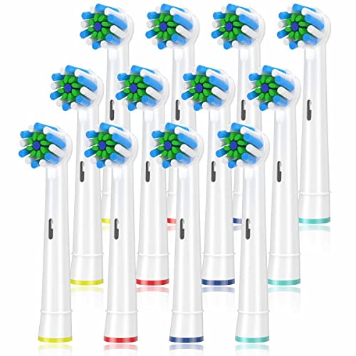 Replacement Brush Heads for Braun Oral b, Compatible with Oral-B Pro 1000/2000/3000/5000/6000 Smart and Genius Electric Toothbrush, 12 Pcs