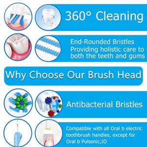 Replacement Brush Heads for Braun Oral b, Compatible with Oral-B Pro 1000/2000/3000/5000/6000 Smart and Genius Electric Toothbrush, 12 Pcs