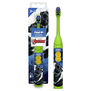 oral-b kid’s battery toothbrush featuring marvel’s avengers, soft bristles, for kids 3+ (character may vary)
