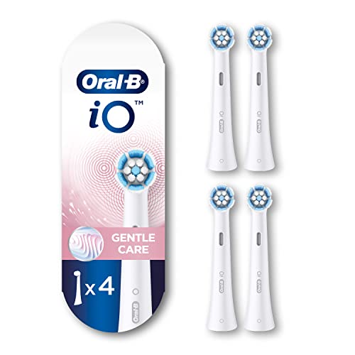 iO Series Gentle Care Replacment Brush Head for Oral-B iO Series Electric Toothbrushes, White, 4 Count