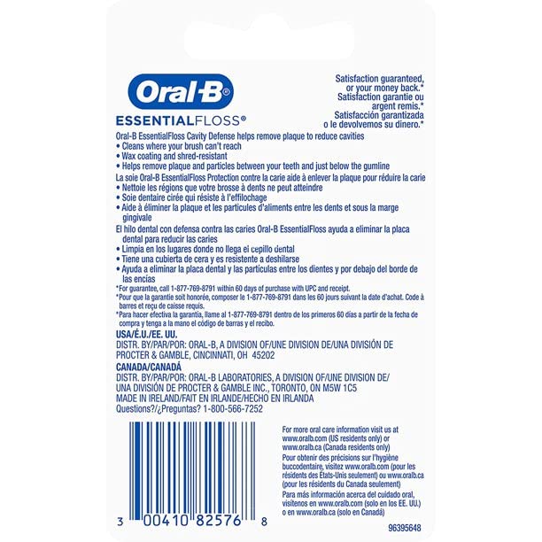 Oral-B Essential Dental Floss Waxed - each, Pack of 5