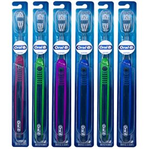 oral-b indicator toothbrush flat trim, compact head 30, soft – pack of 6