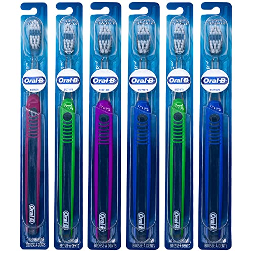 Oral-B Indicator Toothbrush Flat Trim, Compact Head 30, Soft - Pack of 6