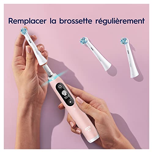 Oral-B iO Gentle Care Electric Toothbrush Head, Twisted & Angled Bristles for Deeper Plaque Removal, Pack of 4, Suitable for Mailbox, White