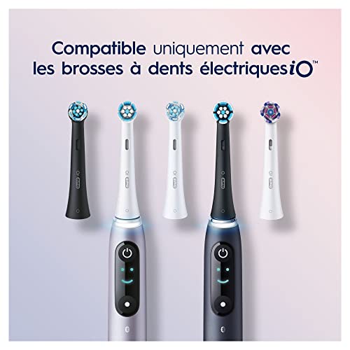 Oral-B iO Gentle Care Electric Toothbrush Head, Twisted & Angled Bristles for Deeper Plaque Removal, Pack of 4, Suitable for Mailbox, White