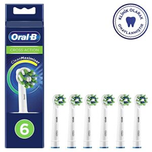 Oral-B CrossAction Toothbrush Head with CleanMaximiser Technology, Pack of 6 Counts, 33 g