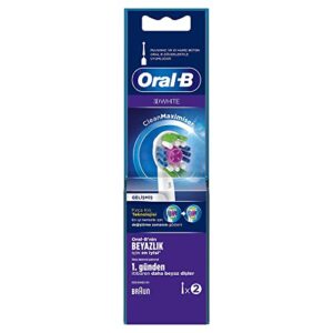 oral-b braun 3d white electric toothbrush replacement head – 2 refill brushes