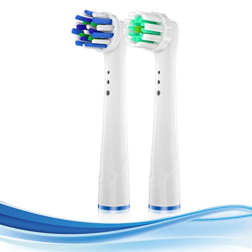 Replacement Toothbrush Heads for Oral B Braun, 2 Pack Professional Electric Toothbrush Heads, Precision Clean Brush Heads Refill Compatible with Oral-B 7000/Pro 1000/9600/ 5000/3000/8000 (2pack)