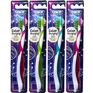oral-b pro-health junior crossaction galaxy toothbrush, ages 6+, soft – pack of 4