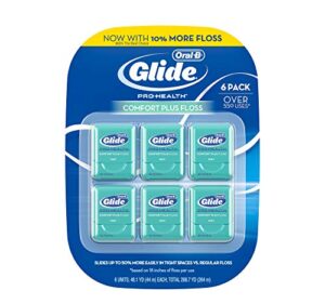 oral-b glide comfort plus mint-flavored floss, 6 pk. as