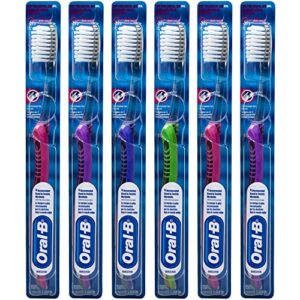 oral-b indicator ortho toothbrush, trimmed for braces, 35 soft (colors vary) – pack of 6