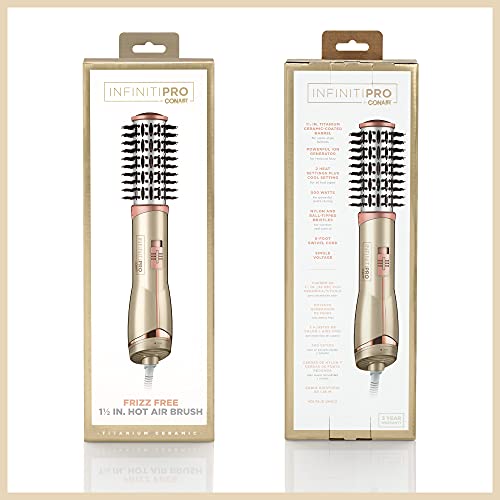 INFINITIPRO BY CONAIR Frizz Free 1 1/2-inch Hot Air Brush, Dryer Brush