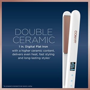 Conair Double Ceramic Flat Iron, 1-inch Digital Flat Iron