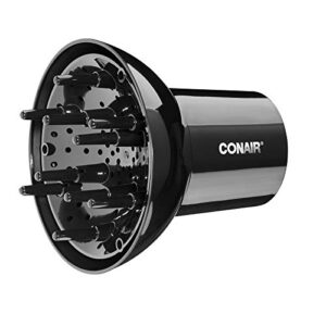conair volumizing universal hair diffuser, adjustable hair dryer attachment for frizz-free curls to fit hair dryer nozzles from 1.75” to 2.3”