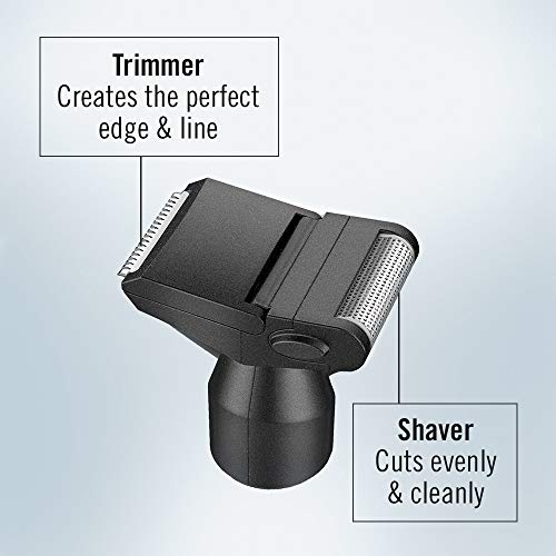 ConairMan Ear and Nose Hair Trimmer for Men, Cordless Battery-Powered Trimmer with Detail and Shaver Attachments, Patent 360 Bevel Blade for No Pull, No Snag Trimming Experience