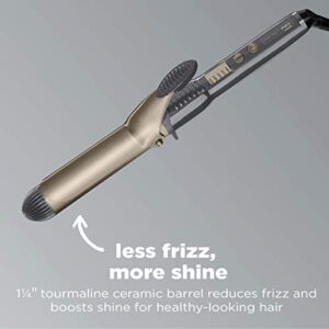 INFINITIPRO BY CONAIR Tourmaline 1 1/4-Inch Ceramic Curling Iron, 1 ¼ inch barrel produces loose curls – for use on medium and long hair