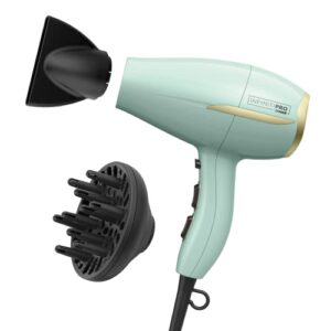 infinitipro by conair heat protect hair dryer with diffuser, 1875w blow dryer with advanced heat protection helps minimize overdried hair