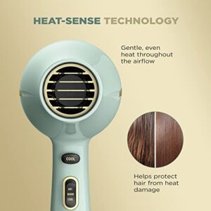 INFINITIPRO by CONAIR Heat Protect Hair Dryer with Diffuser, 1875W Blow Dryer with Advanced Heat Protection Helps Minimize Overdried Hair