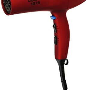 Conair 1875 Watt Velvet Touch Hair Dryer, Red