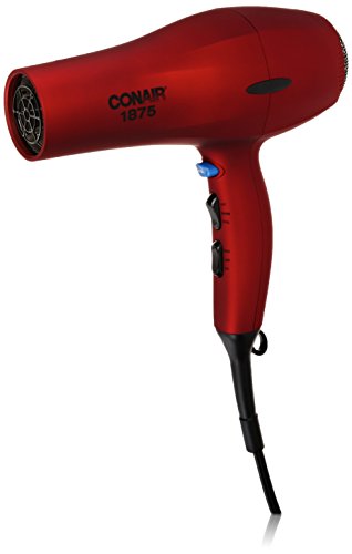 Conair 1875 Watt Velvet Touch Hair Dryer, Red