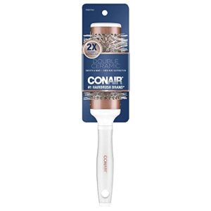 Conair Ceramic Round Brush for Blow-Drying, Thermal Ceramic Brush for Smoothing and Waves, Packaging May Vary, 1 Count