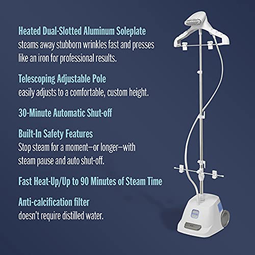 Conair Full Size Garment Steamer for Clothes, Turbo ExtremeSteam 1875W Professional Steam and Press