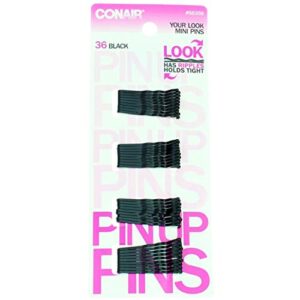 styling essentials mini pins, black 36 each – 3 pack