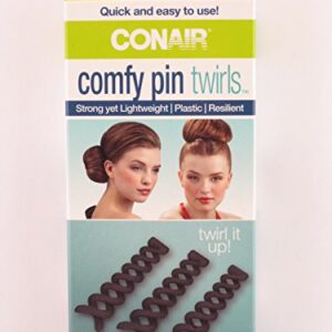 Conair Comfy Plastic Pin Twirls - 3 Piece Kit